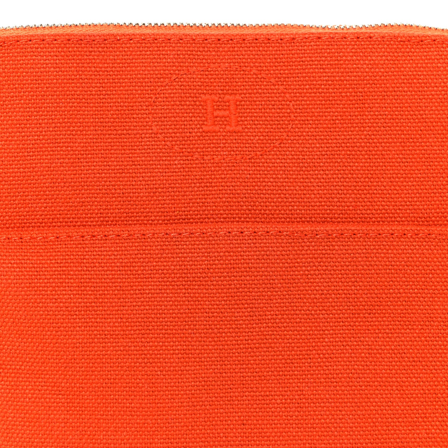 Hermes Cotton Canvas Mini Mini Bolide Travel Cosmetic Pouch Feu 7 of 9