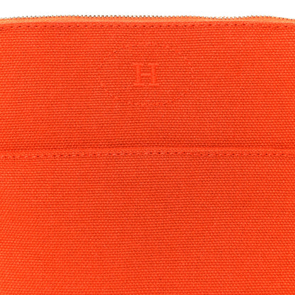 Hermes Cotton Canvas Mini Mini Bolide Travel Cosmetic Pouch Feu 7 of 9