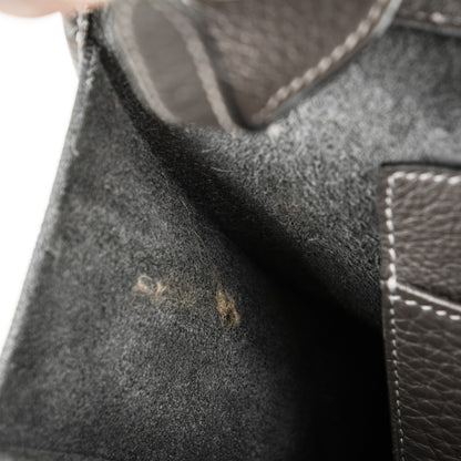 Hermes Taurillon Clemence Shoulder Bag Graphite 7 of 10