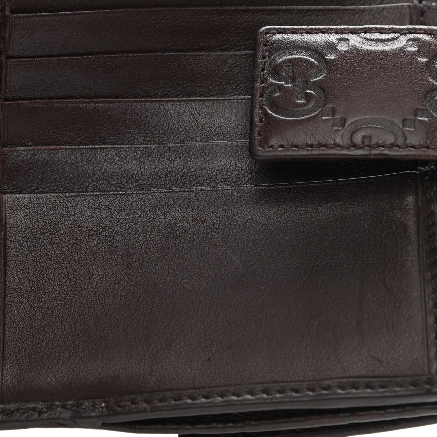 Guccissima Princy French Flap Wallet Chocolate Brown