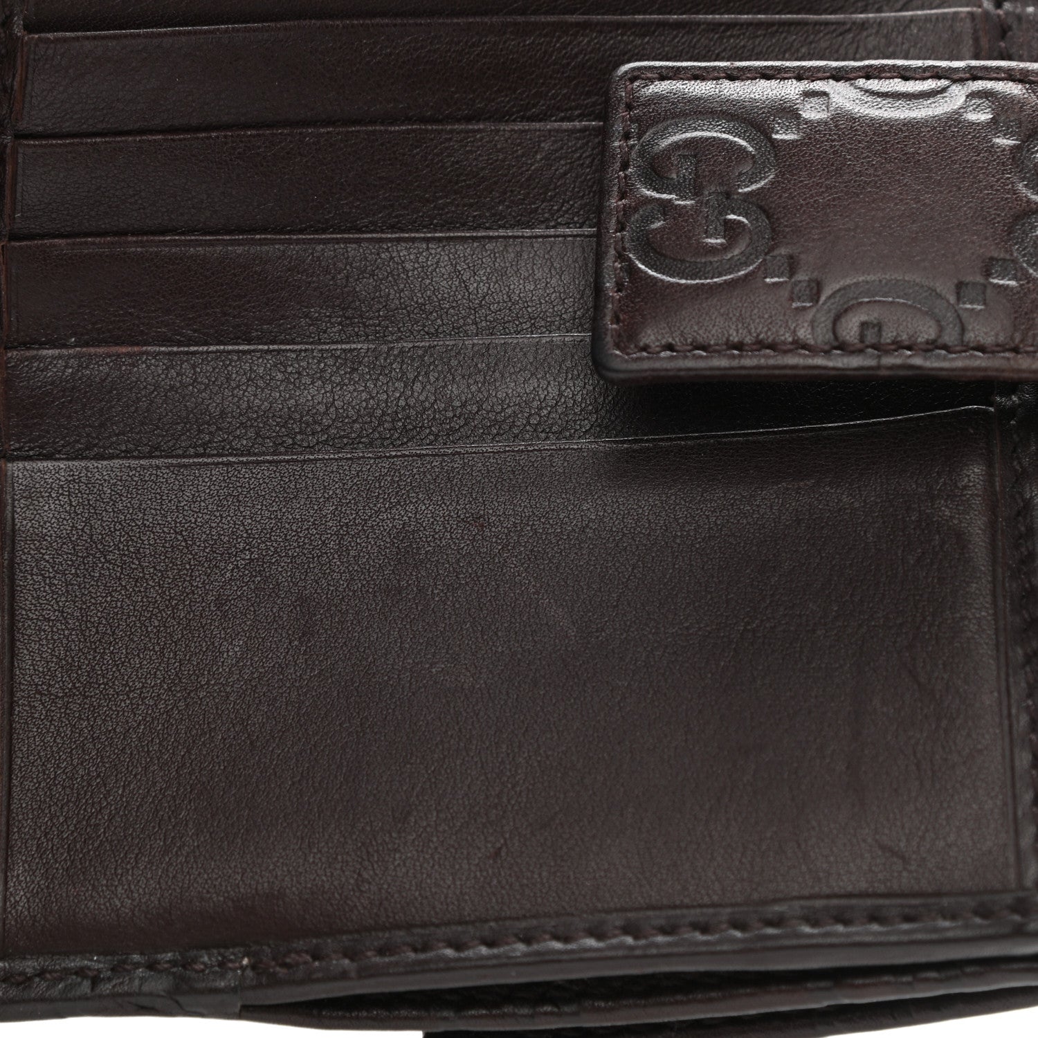 Gucci Guccissima Princy French Flap Wallet Chocolate Brown 9 of 9