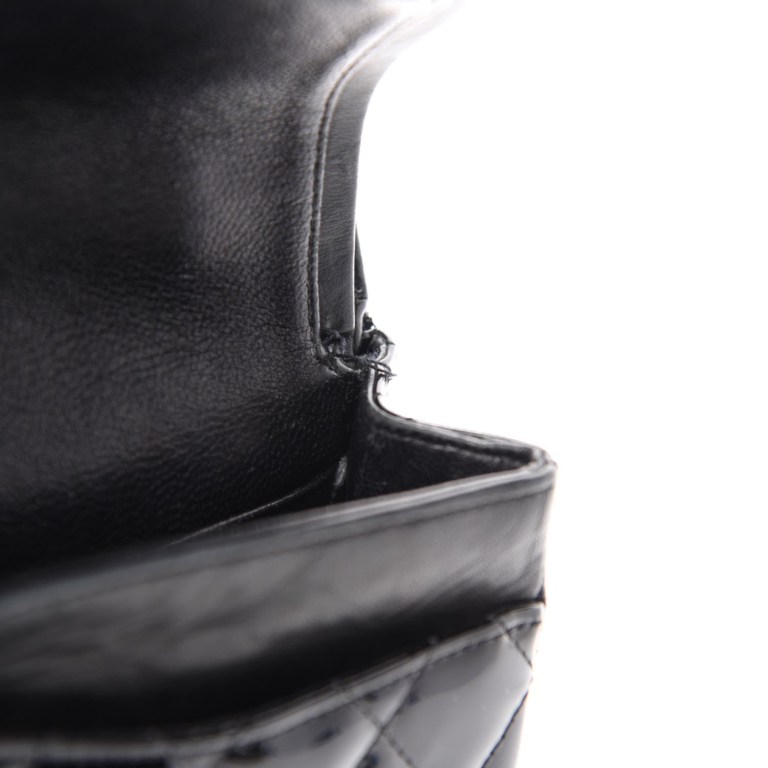 Chanel Patent Quilted Medium Double Flap Black 14 of 19