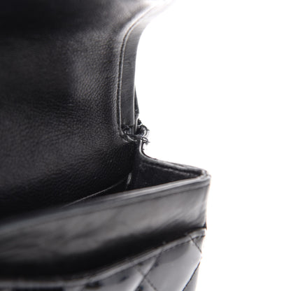 Chanel Patent Quilted Medium Double Flap Black 14 of 19
