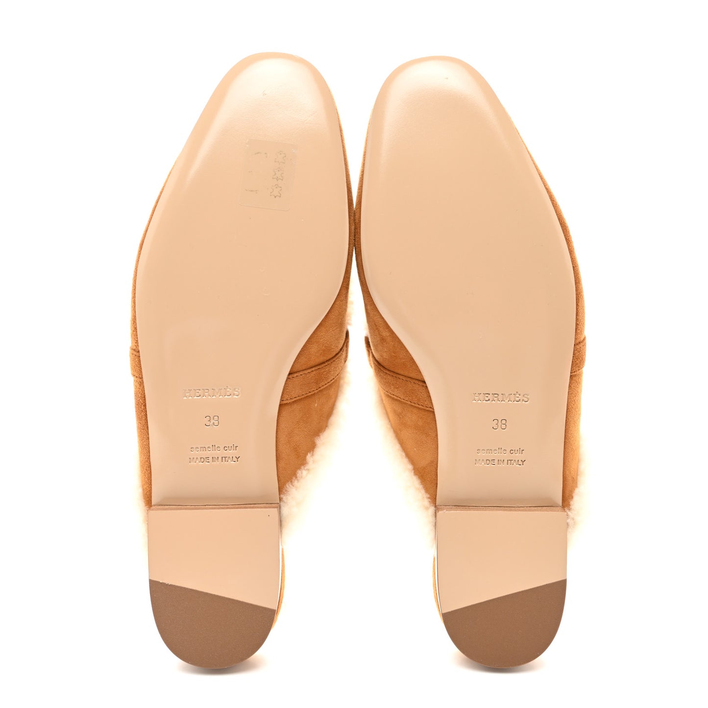 Suede Goatskin Woolskin Womens Oz Mules 38 Naturel