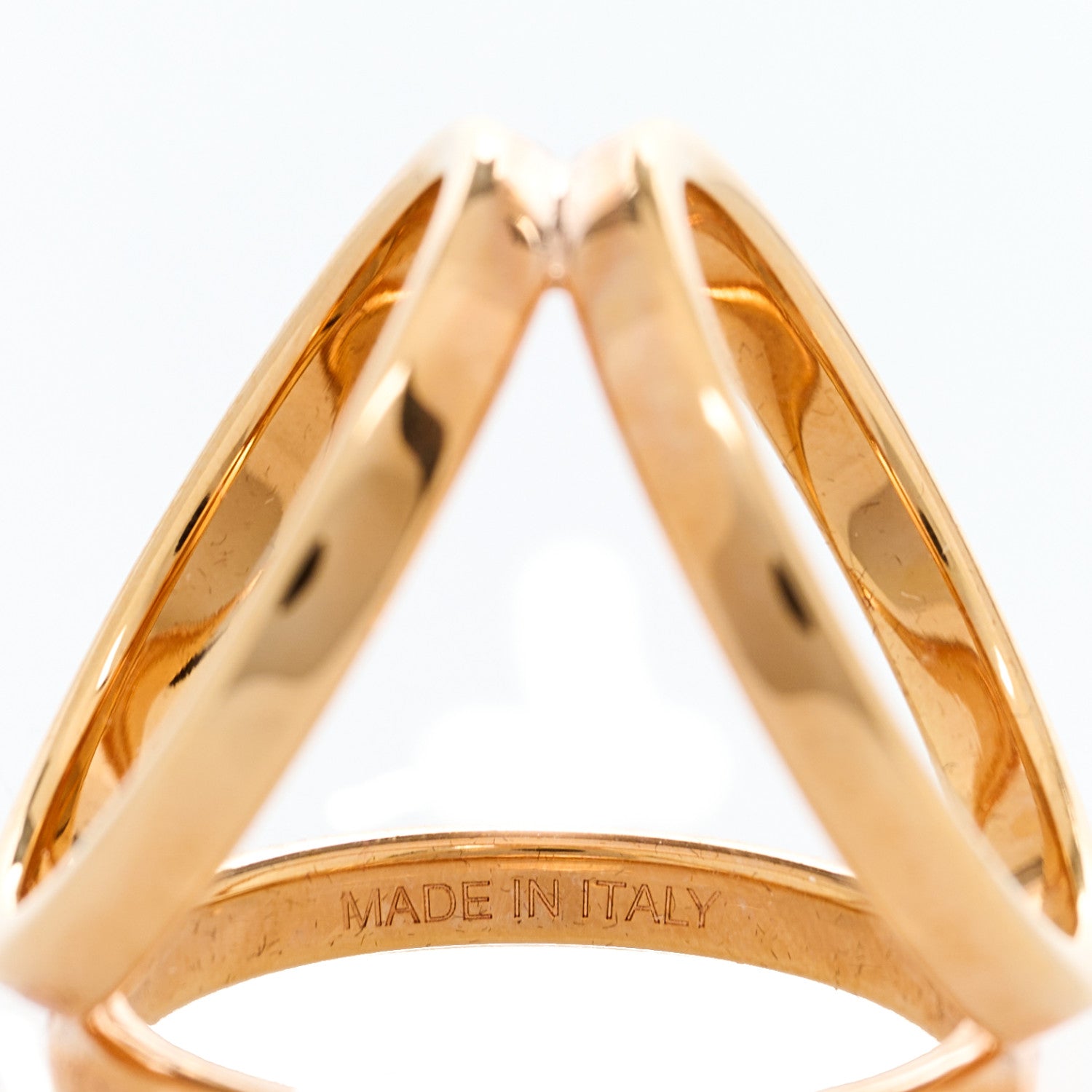 Hermes Permabrass Gold Plated Trio Scarf Ring 5 of 5
