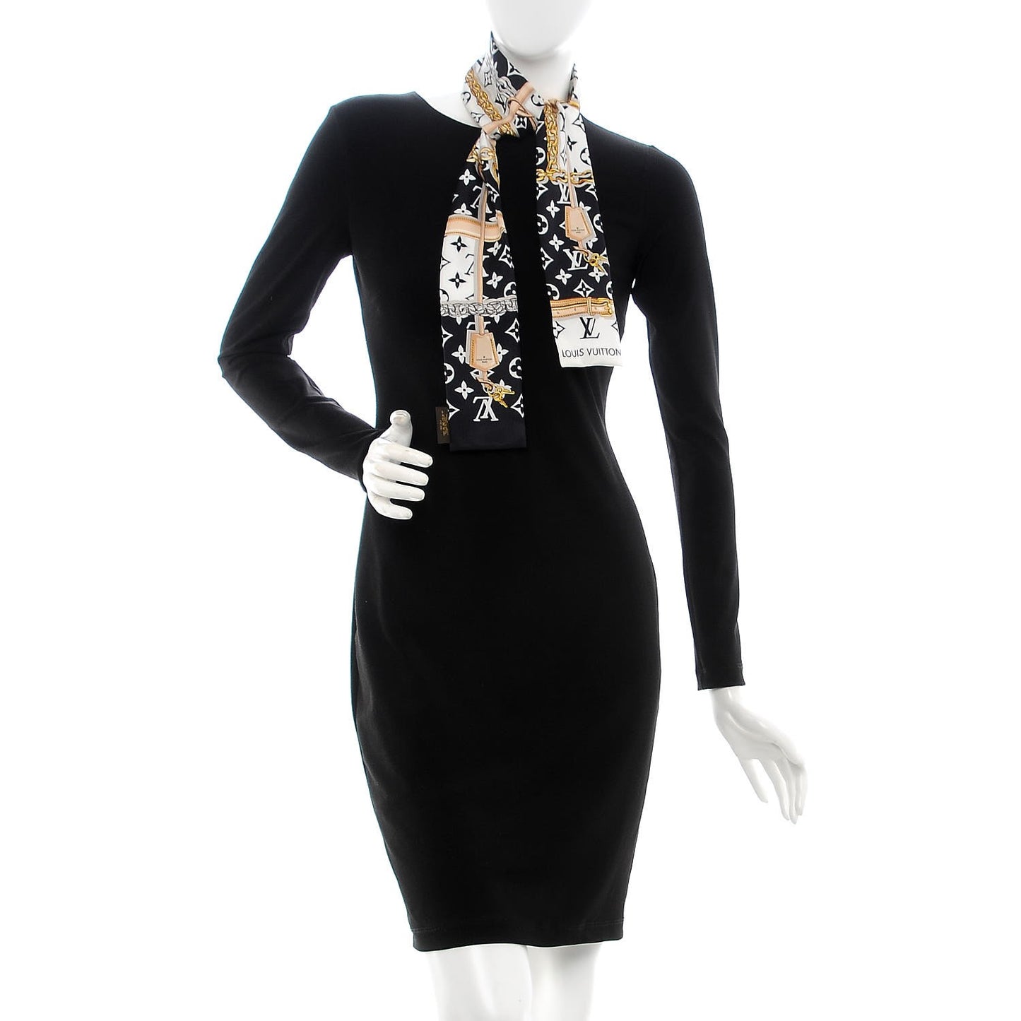Silk Monogram Confidential Bandeau Black