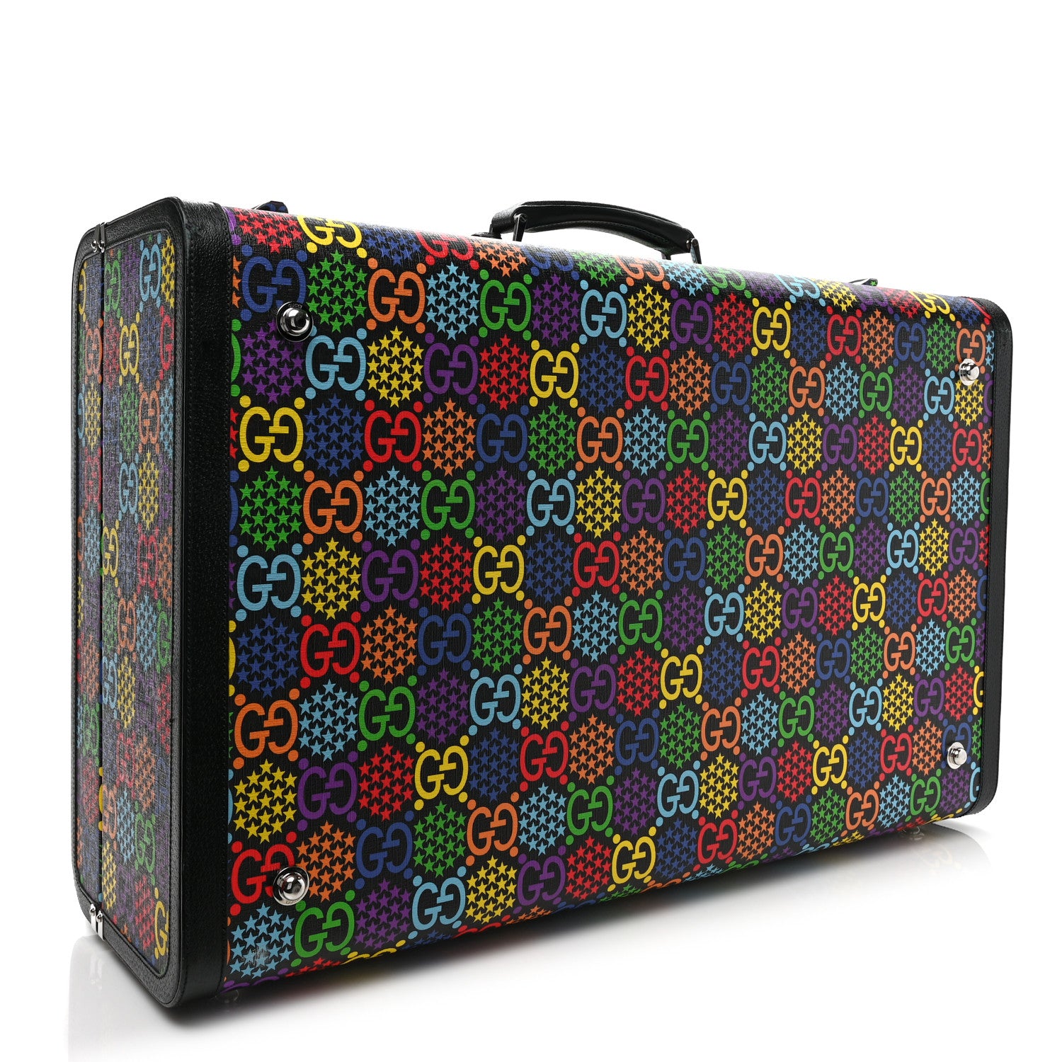 Gucci GG Supreme Monogram Psychedelic Extra Large Savoy Suitcase Black Multicolor 3 of 14