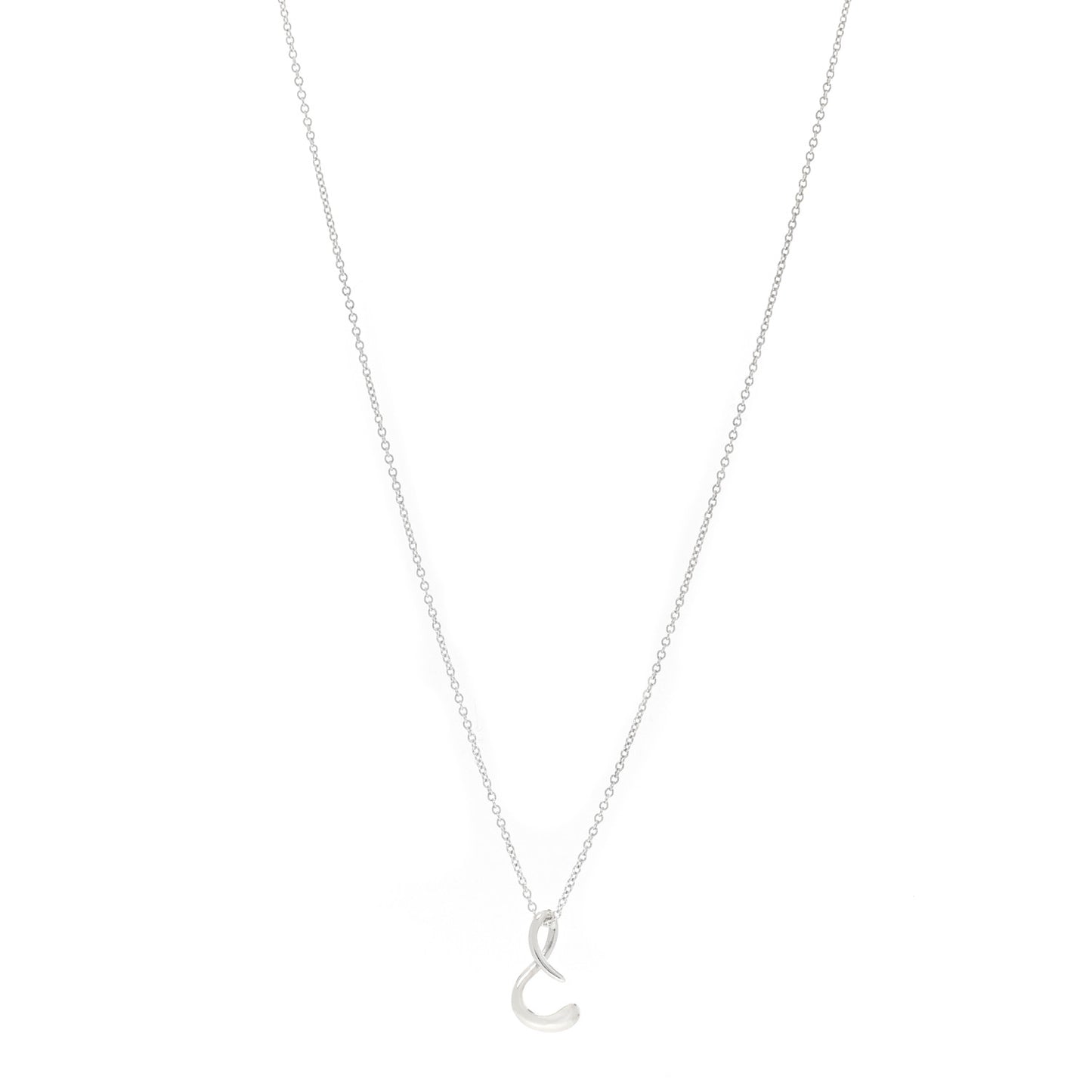 Sterling Silver Elsa Peretti Letter S Pendant Necklace