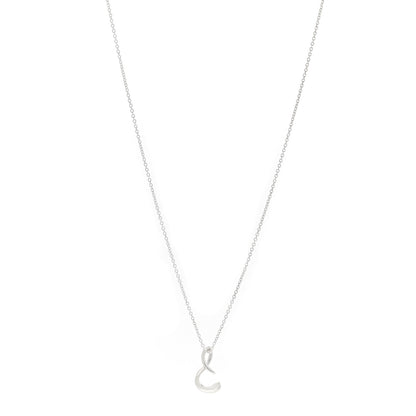 Tiffany Sterling Silver Elsa Peretti Letter S Pendant Necklace 1 of 3
