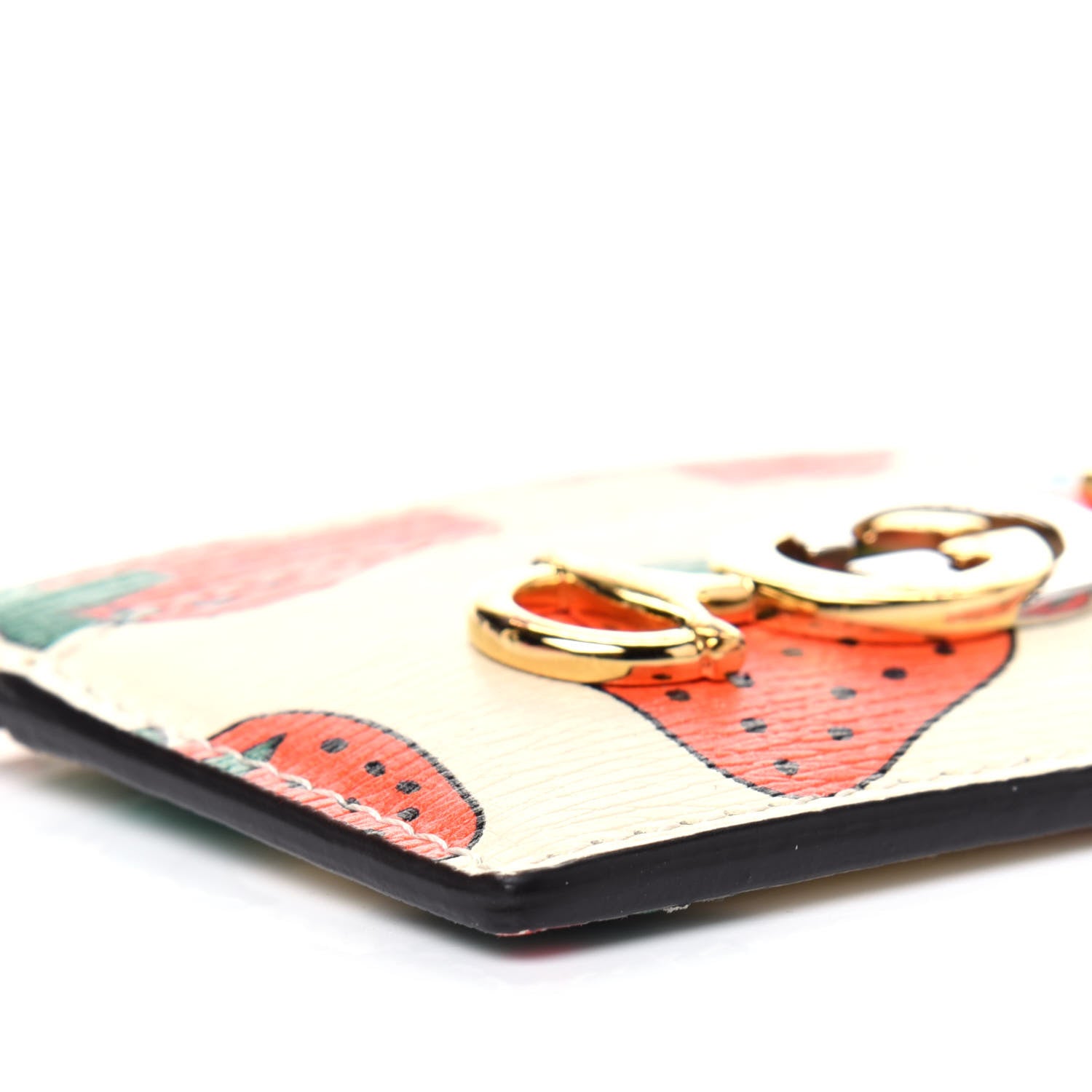 Gucci Calfskin Strawberry Print Zumi Case Case Ivory Red 7 of 12