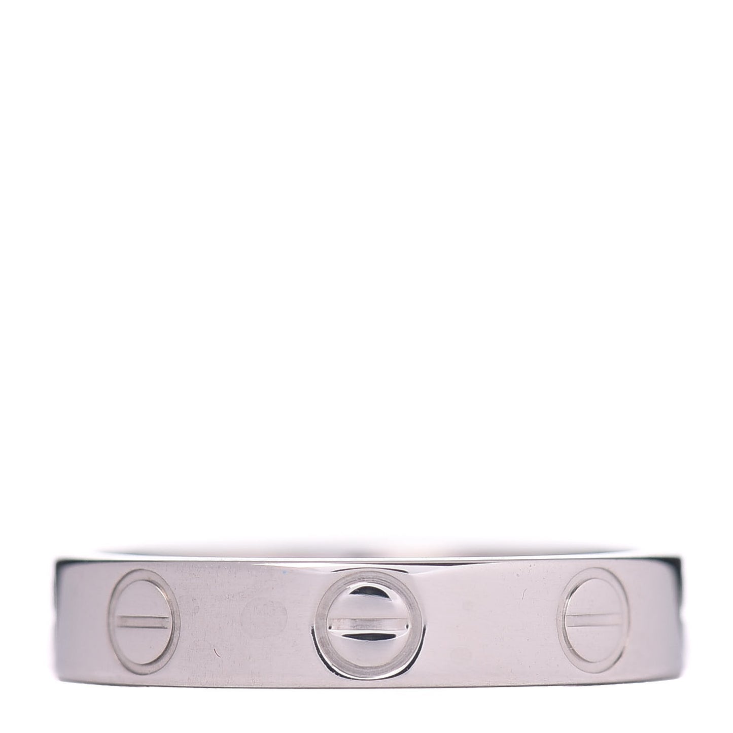 18K White Gold 3.5mm LOVE Wedding Band Ring 48 4.5