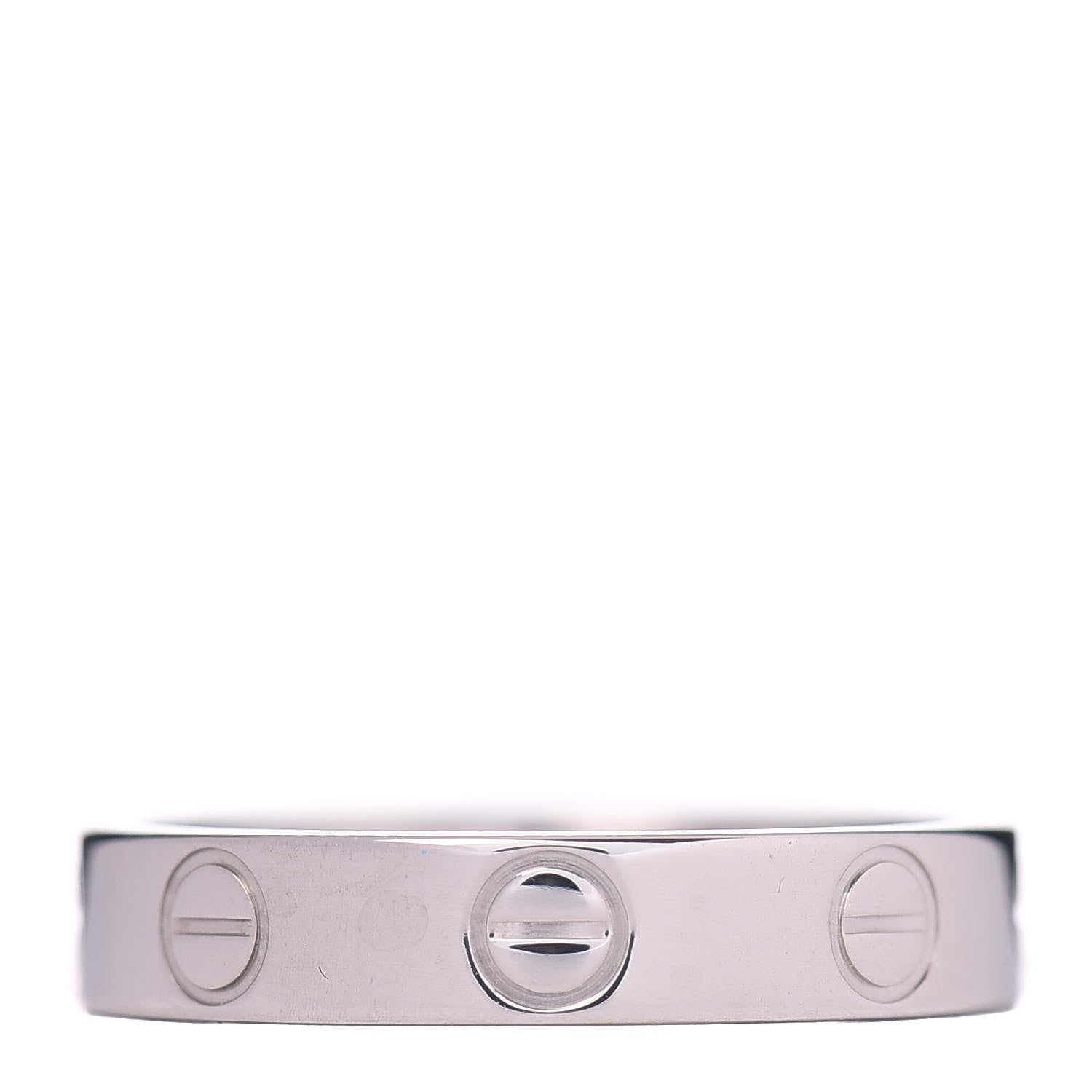 Cartier 18K White Gold 3.5mm LOVE Wedding Band Ring 48 4.5 1 of 4