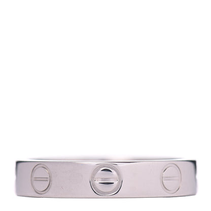 Cartier 18K White Gold 3.5mm LOVE Wedding Band Ring 48 4.5 1 of 4