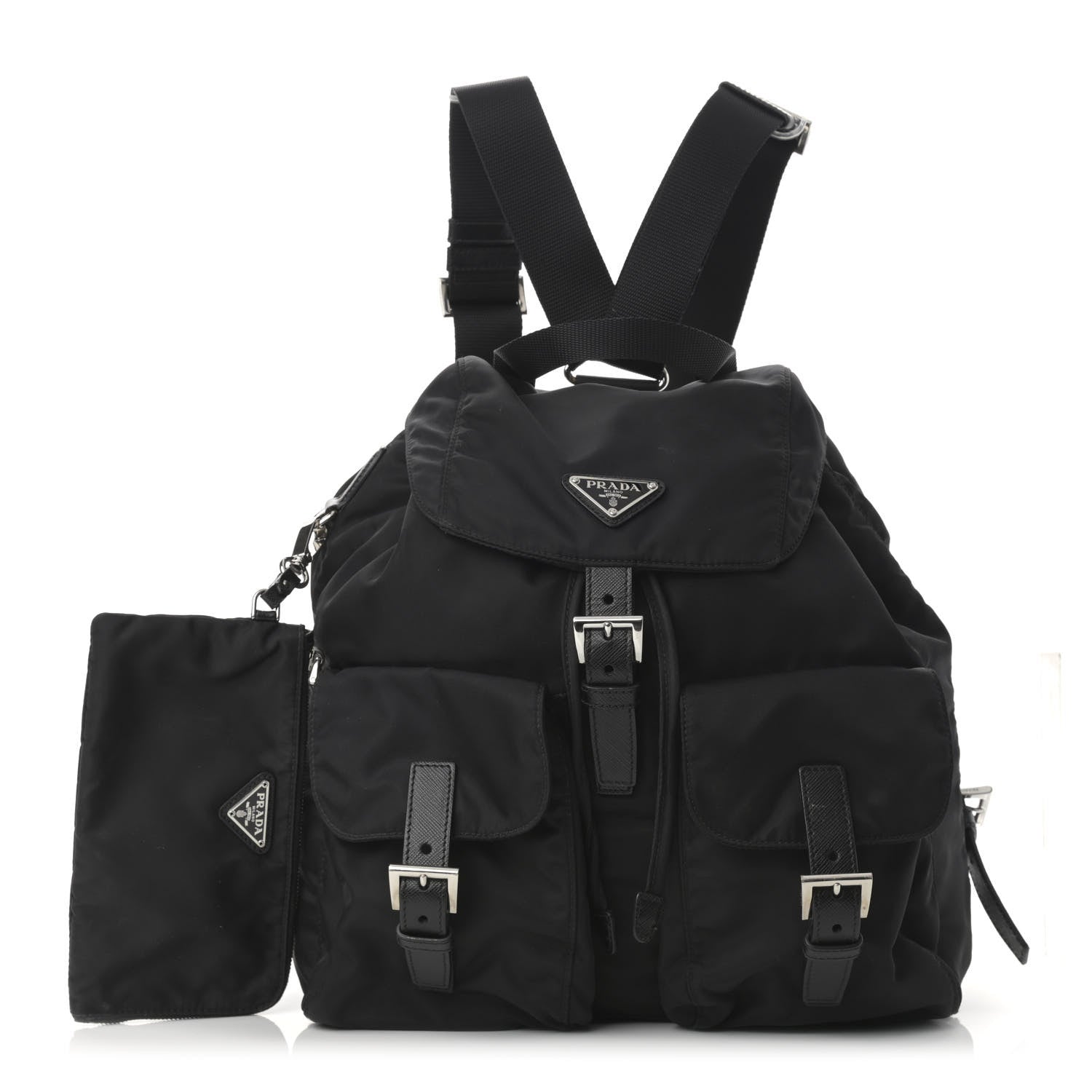 Prada Re-Nylon Saffiano Medium Backpack Black 1 of 14