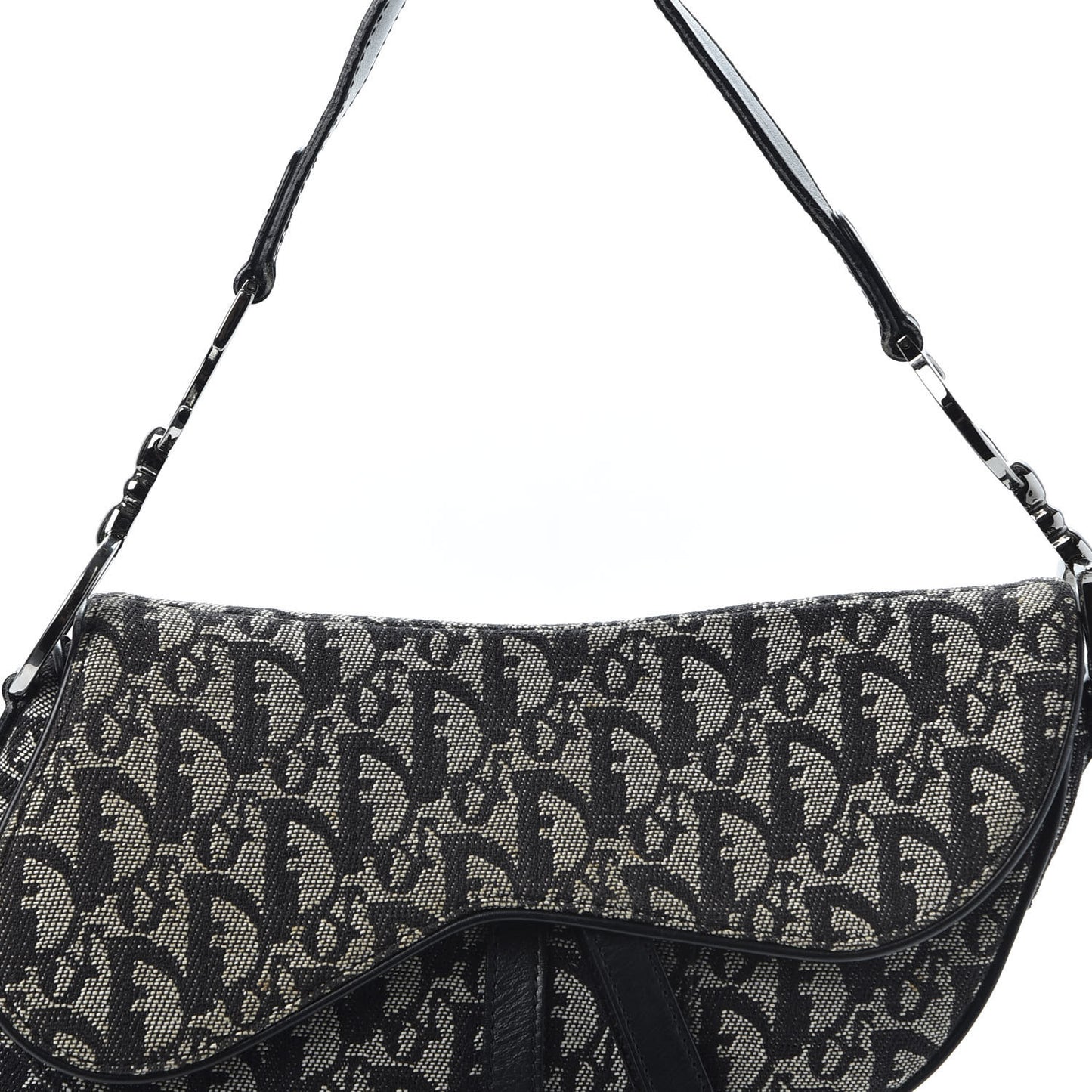Monogram Saddle Bag Black