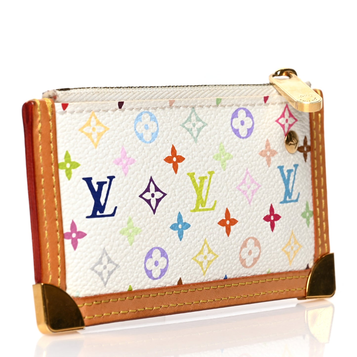 Monogram Multicolor Key Pouch White