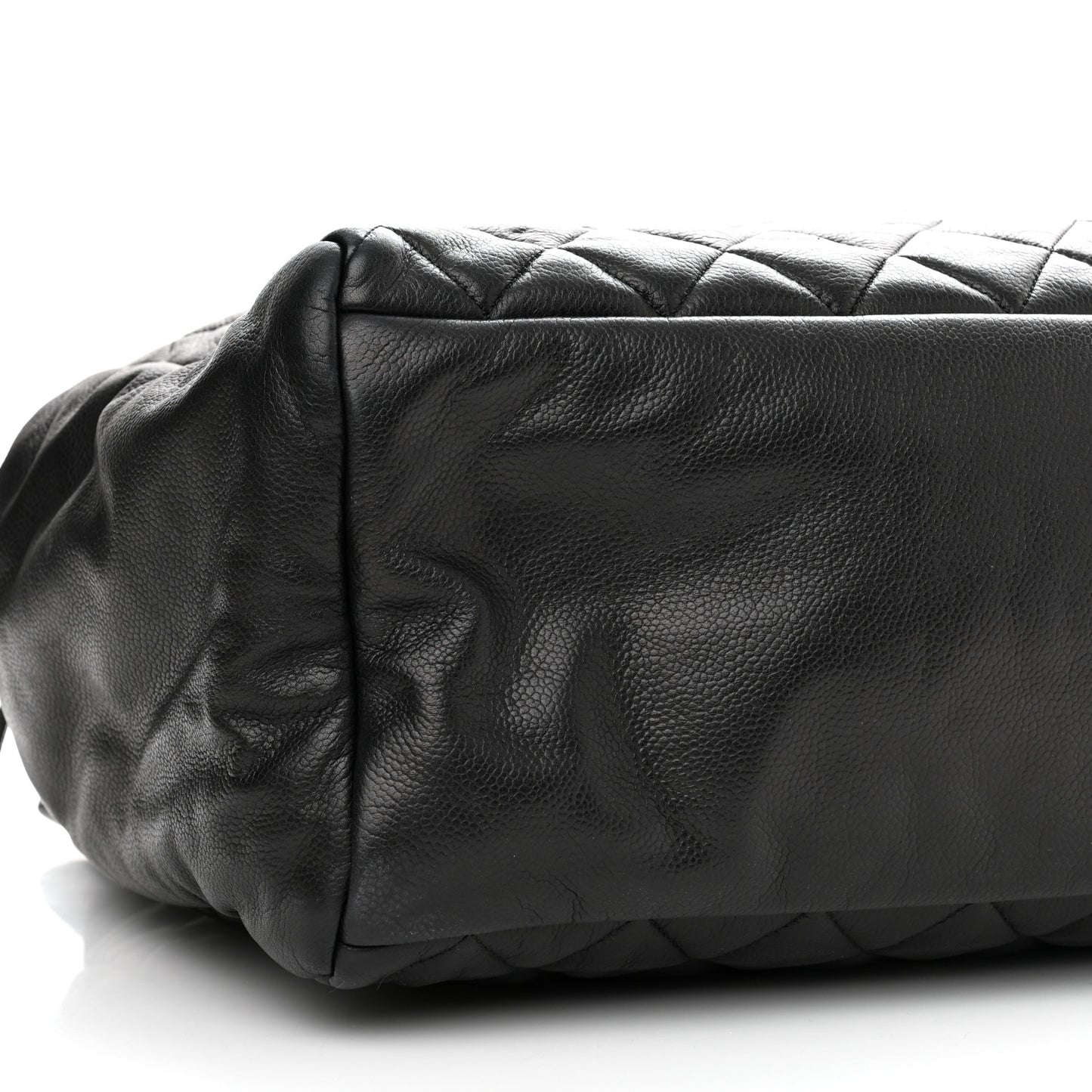 Caviar Quilted Large Coco Cocoon Tote Black