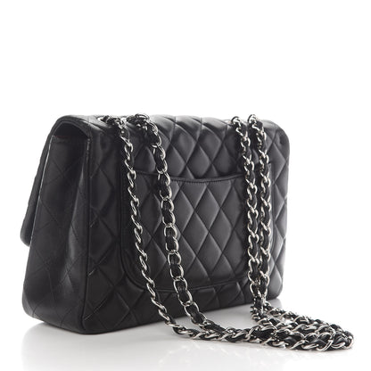 Chanel Lambskin Quilted Jumbo Single Flap Black 2 of 10