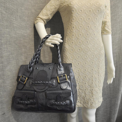 Valentino Garavani Leather Large Histoire Metallic 3 of 10