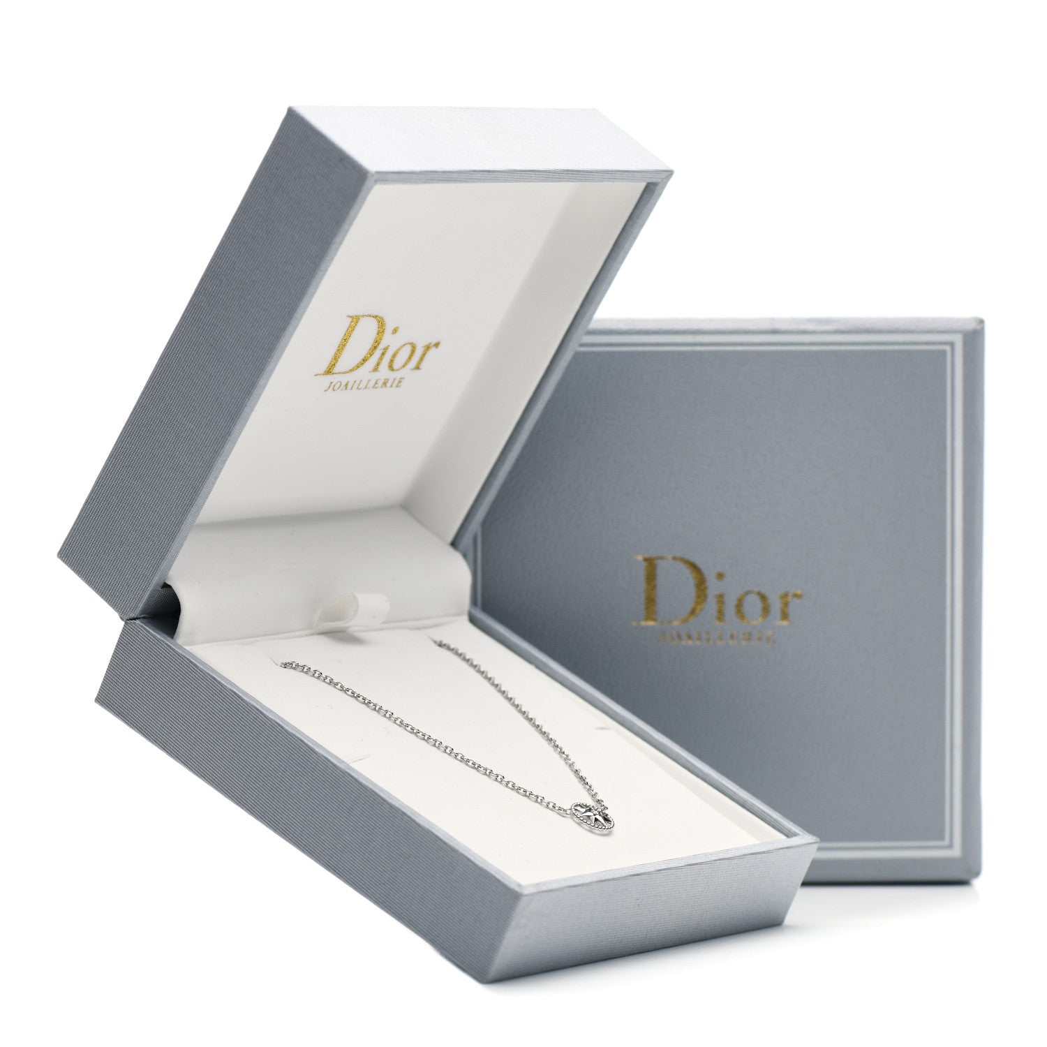 Christian Dior 18K White Gold Diamond Rose Des Vents Necklace 6 of 6
