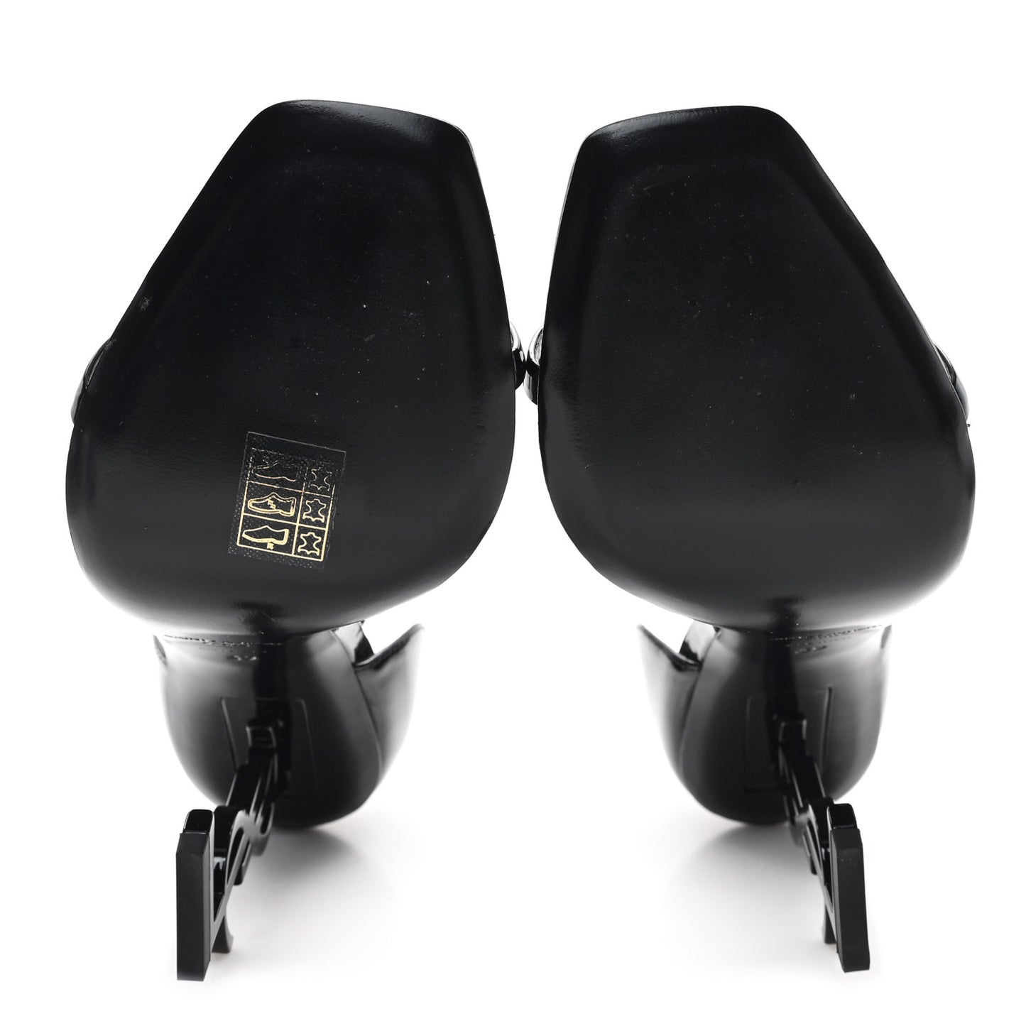 Patent Calfskin Opyum 110 Sandals 39 Black