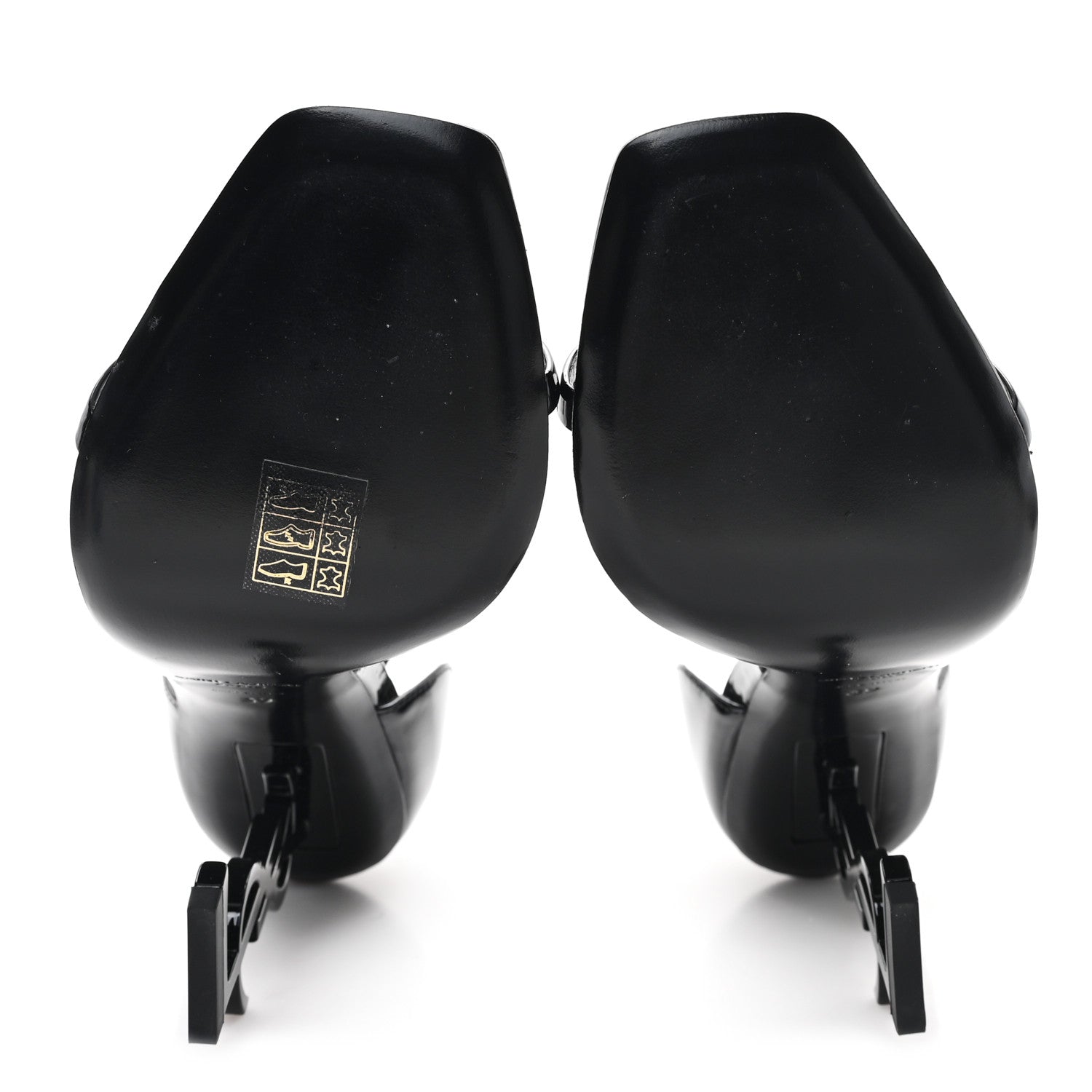 Saint Laurent Patent Calfskin Opyum 110 Sandals 39 Black 6 of 10