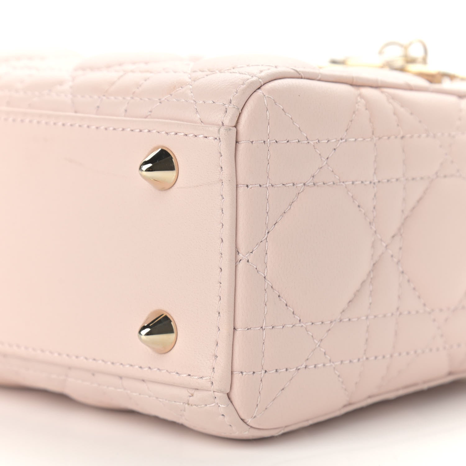Christian Dior Lambskin Cannage Small Lady Dior Pink 9 of 15