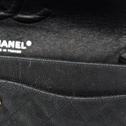 Chanel Washed Caviar Quilted 2.55 Reissue 225 Bijoux Chain Flap Black 9 of 13