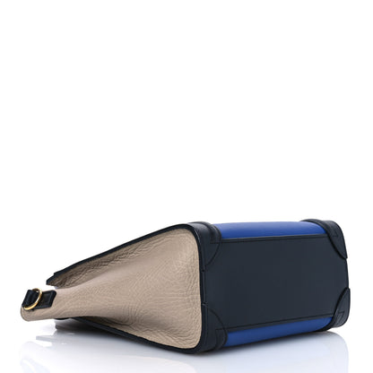 Celine Smooth Calfskin Bullhide Nano Tri-Color Luggage Indigo 4 of 14