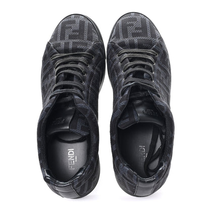 Fendi Tech Fabric FF Mens Lace Up Low Top Sneakers 7 Black 2 of 10