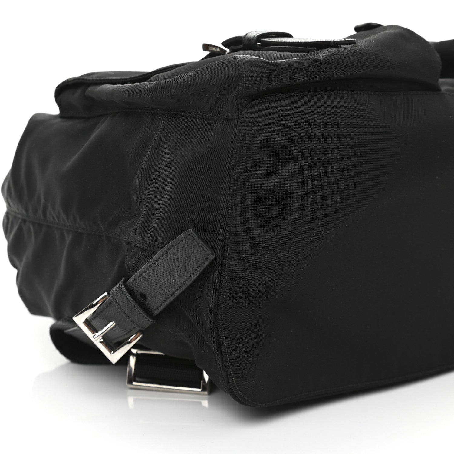 Prada Tessuto Nylon Saffiano Medium Backpack Black 8 of 9