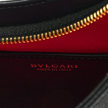 Bulgari Urban Grain Smooth Calfskin Serpenti Ellipse Shoulder Bag Black 6 of 8