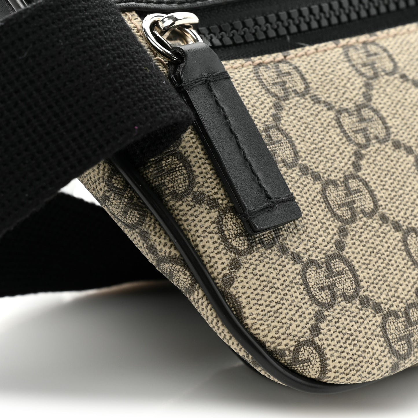 GG Supreme Monogram Belt Bag Black