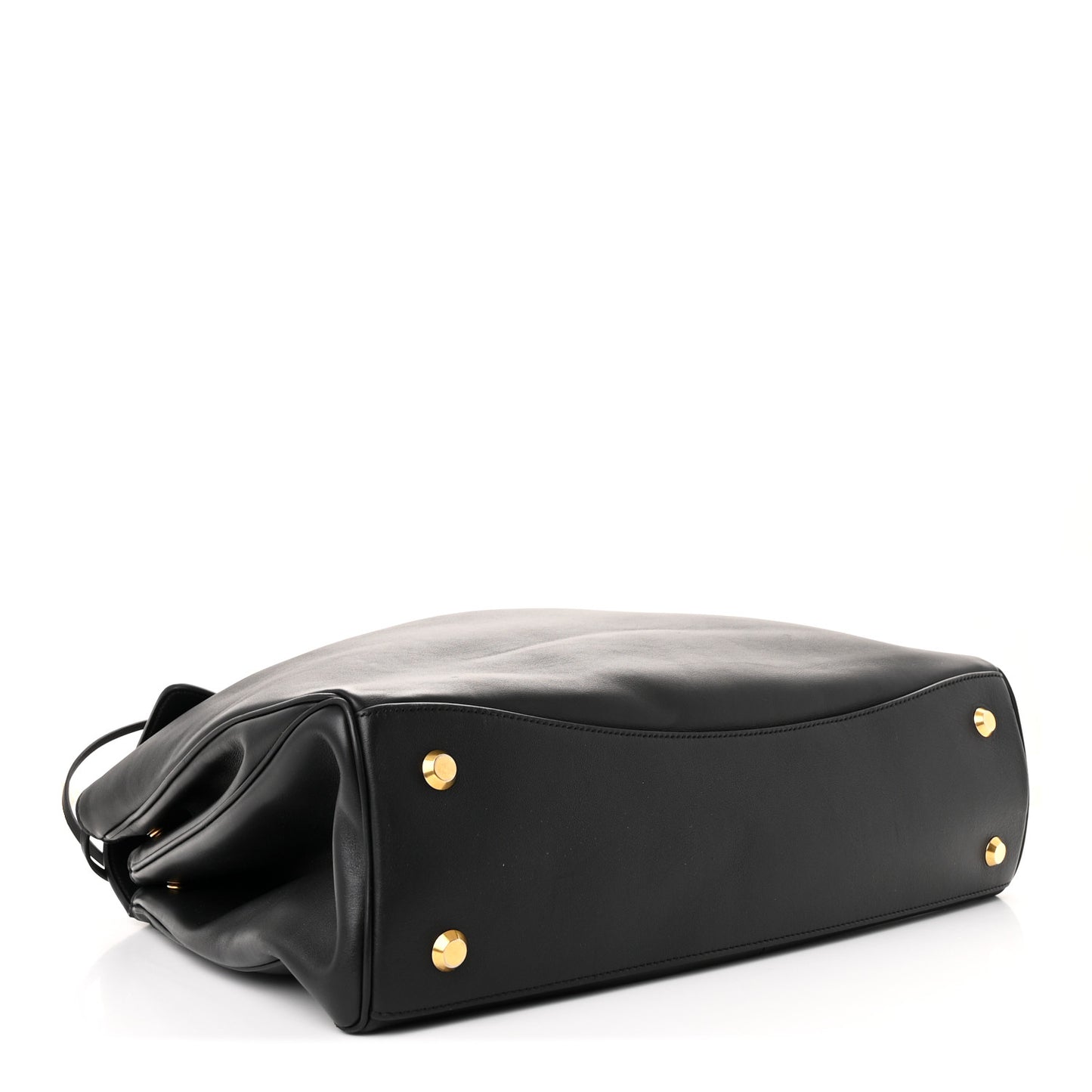 Smooth Calfskin Large Rodeo Top Handle Handbag Black