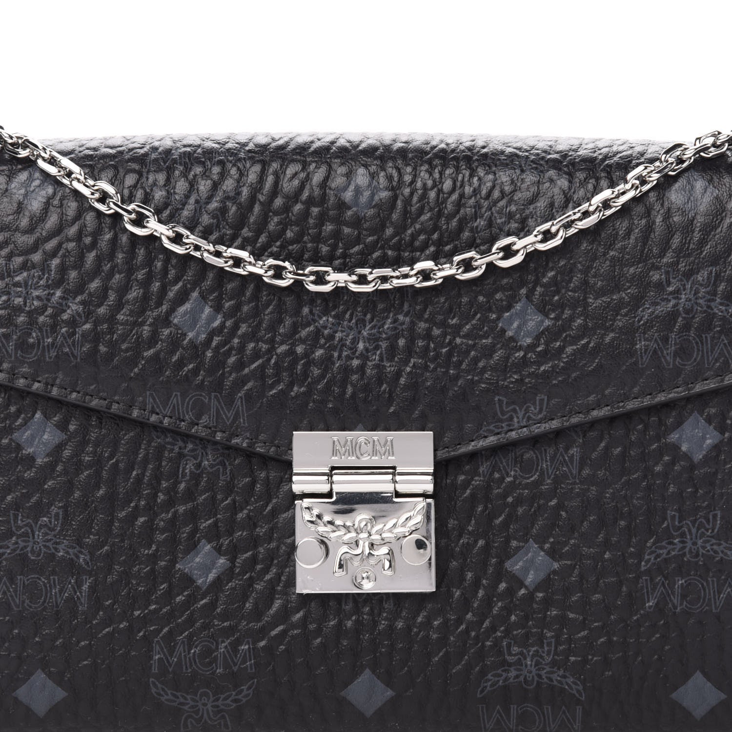 MCM Visetos Medium Patricia Wallet On Chain Black 9 of 9