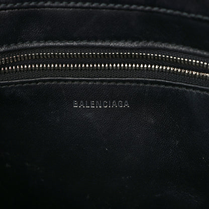 Balenciaga Shiny Day Calfskin Logo XS Triangle Chain Duffle Bleu Roi White 6 of 9