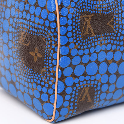Louis Vuitton Monogram Kusama Town Speedy 30 Blue 12 of 13