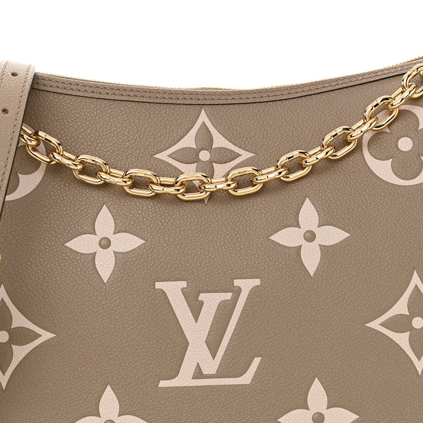Empreinte Monogram Giant Loop Hobo Dove Gray Cream