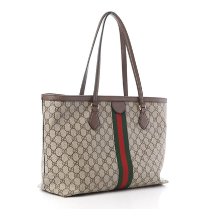 Gucci GG Supreme Monogram Medium Ophidia Shopping Tote Brown 3 of 10