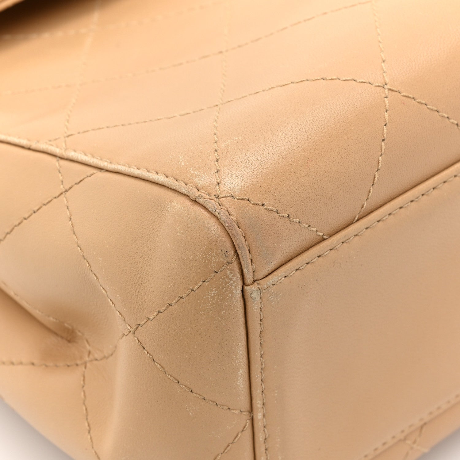 Chanel Lambskin Quilted Jumbo Single Flap Beige 12 of 18