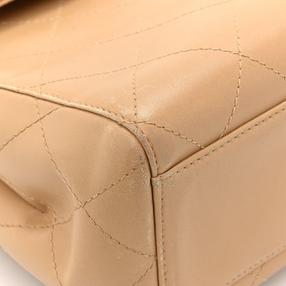 Chanel Lambskin Quilted Jumbo Single Flap Beige 12 of 18