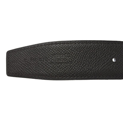 Hermes Epsom 32mm H Belt 90 36 Chocolate Bleu De Malte 5 of 5