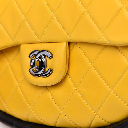 Chanel Quilted Lambskin Small Hula Hoop Flap Yellow 12 of 13