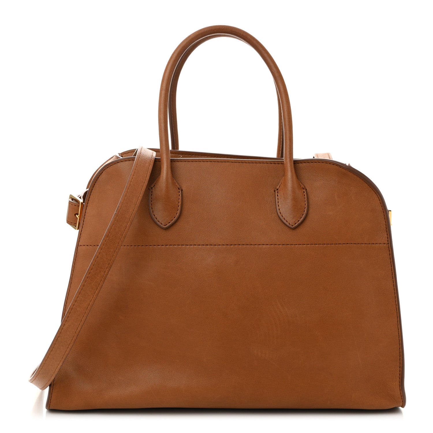 The Row Polished Saddle Calfskin Soft Margaux 12 Cuir 1 of 9