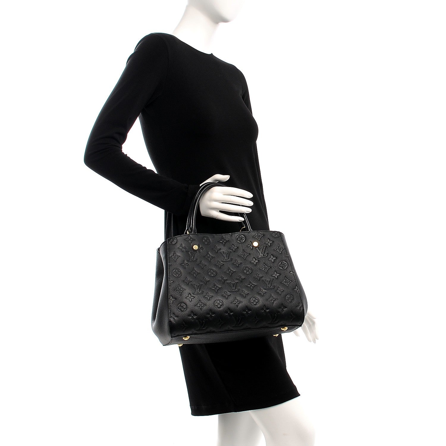 Louis Vuitton Empreinte Montaigne MM Black 3 of 8