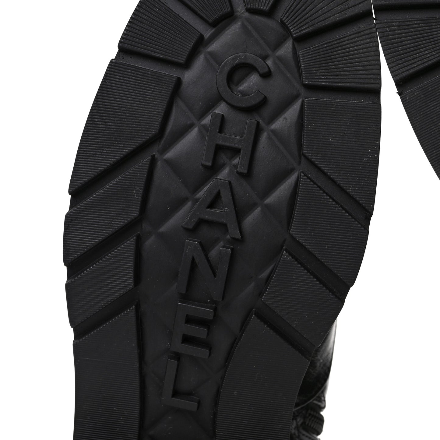 Shiny Calfskin Patent Quilted Chain Lace Up Combat Boots 37 Black