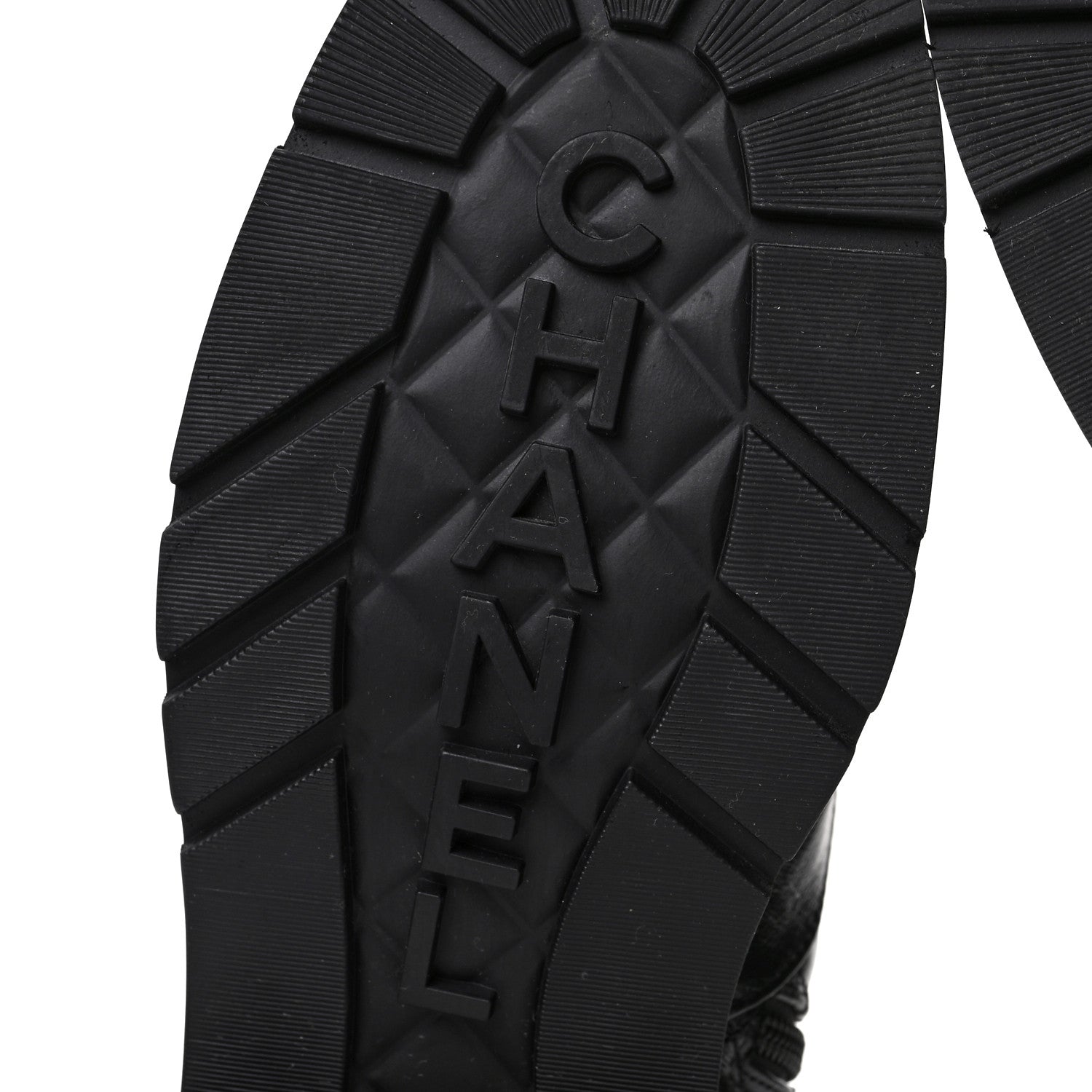 Chanel Shiny Calfskin Patent Quilted Chain Lace Up Combat Boots 37 Black 6 of 8