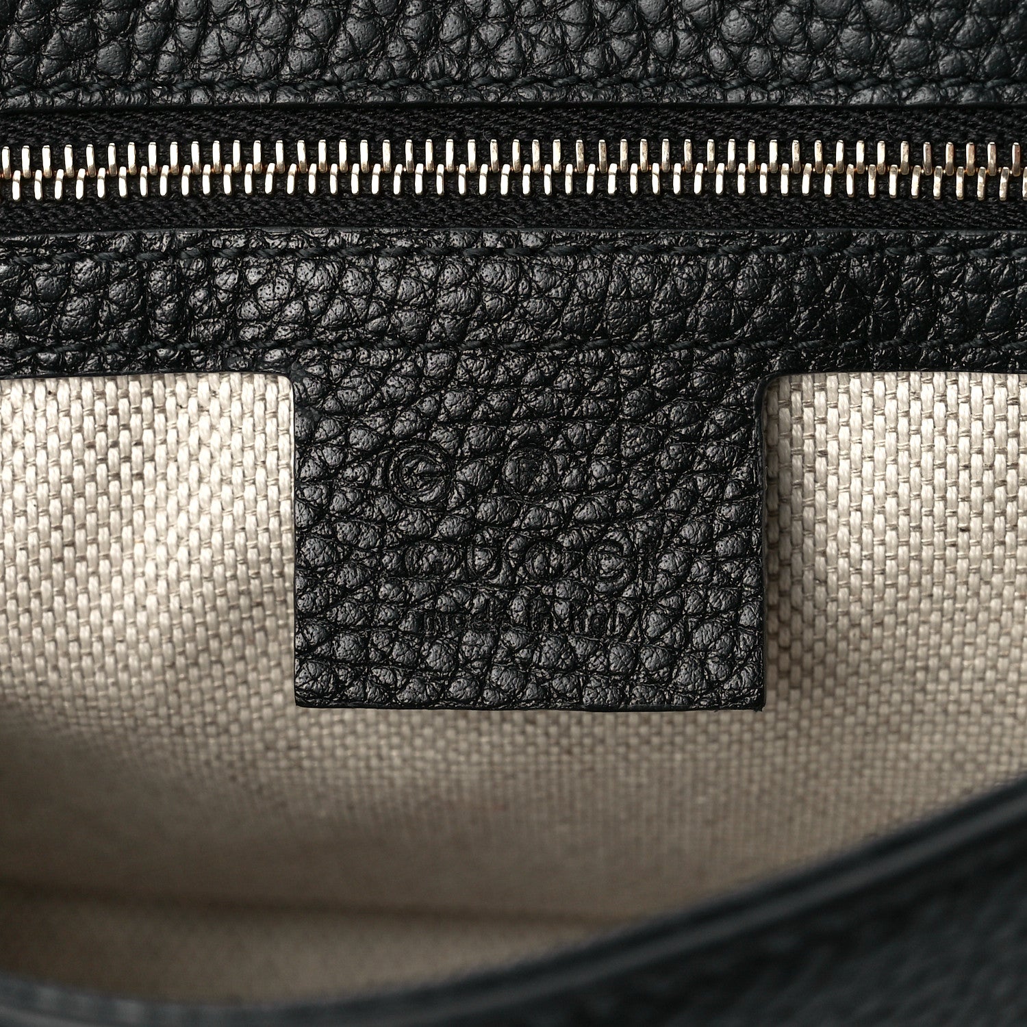 Gucci Pebbled Calfskin Medium Soho Flap Crossbody Black 6 of 12