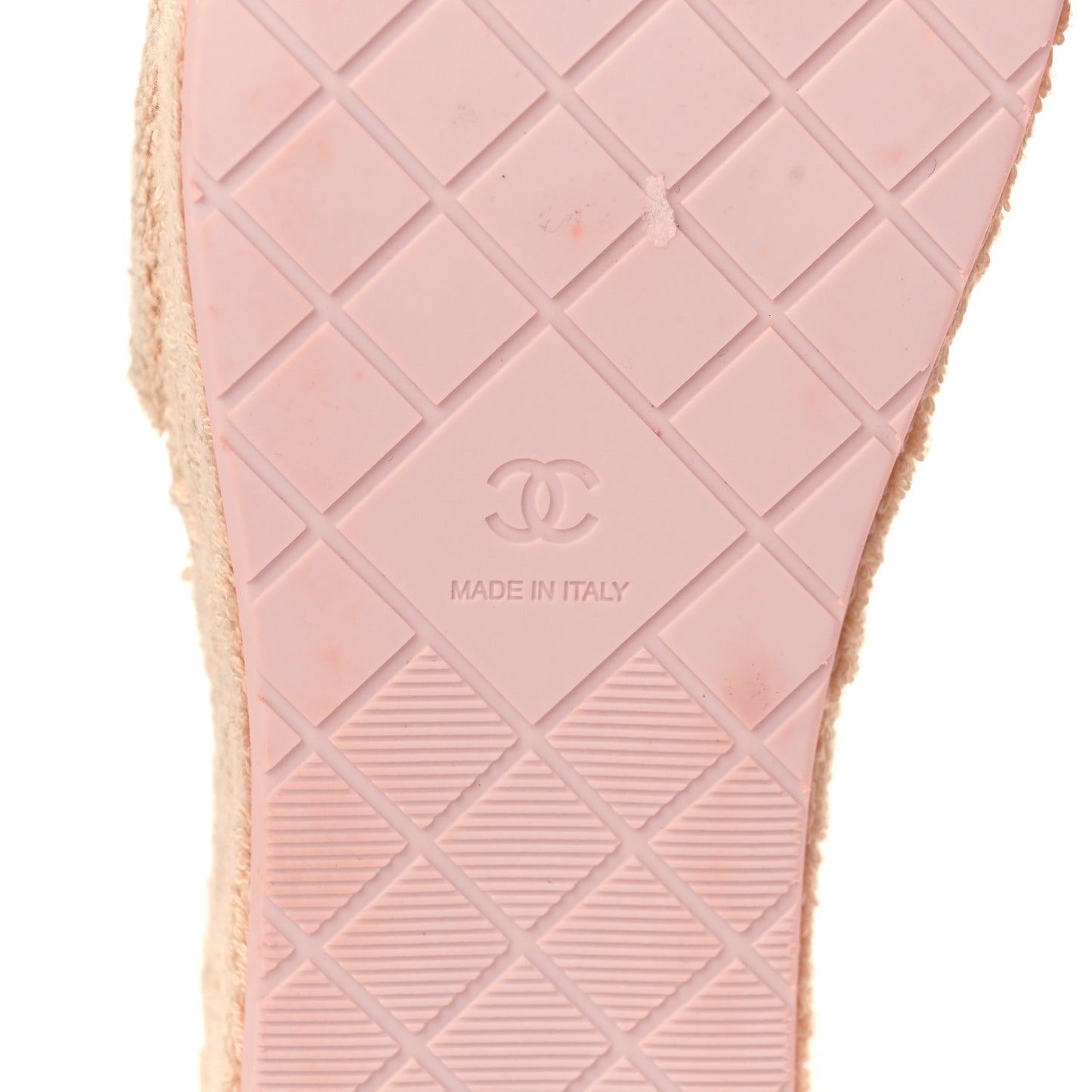 Terry Cloth CC Wedge Sandals 36 Pink