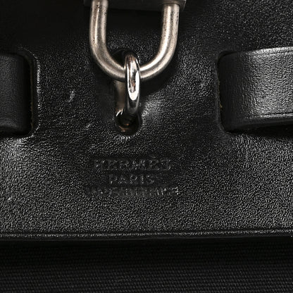 Hermes Toile Vache Calfskin Herbag 39 MM Black 7 of 10